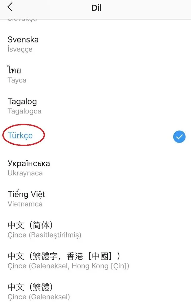 instagram ingilizce oldu instagram