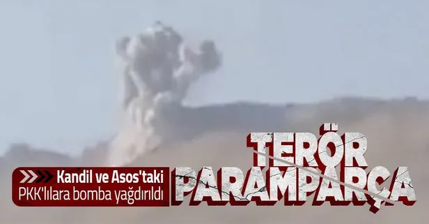 Son dakika! Irak’ta bölücü terör örgütü PKK mevzileri vuruldu