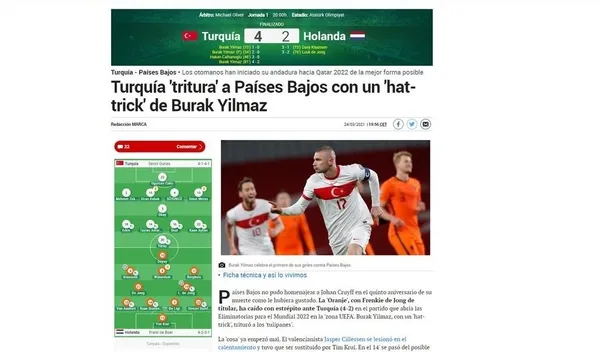 Milli Takım’ın 4-2’lik zaferi dış basında geniş yankı uyandırdı: Türkiye Hollanda'yı rezil etti-2