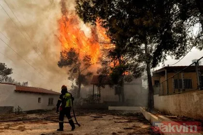 Yunanistan’daki yangın felaketinde dehşete düşüren kareler