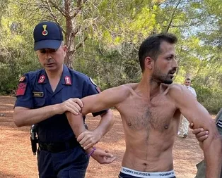 Ormanı yakmaya çalışırken yakalandı