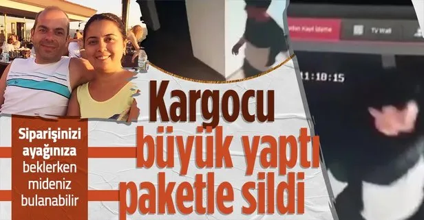 İstanbul’da iğrenç görüntüler! Kargocu apartman içinde büyük tuvaletini yaptı paketle sildi
