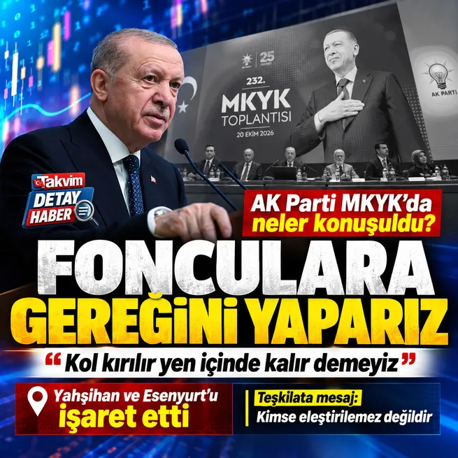 Başkan Erdoğandan MKYKda fon krizi mesajı: Kimin sorumluluğu varsa gereğini yaparız