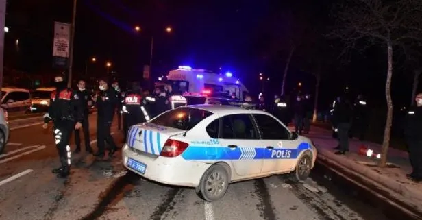 Alkollü sürücü ’dur’ ihtarına uymadı polis aracına çarptı: 1 polis yaralı