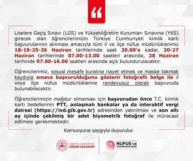 nufus-ve-vatandaslik-isleri-genel-mudurlugunden-yks-ve-lgs-aciklamasi-1592493330897.jpeg Nüfus ve Vatandaşlık İşleri Genel Müdürlüğü'nden YKS ve LGS açıklaması-1