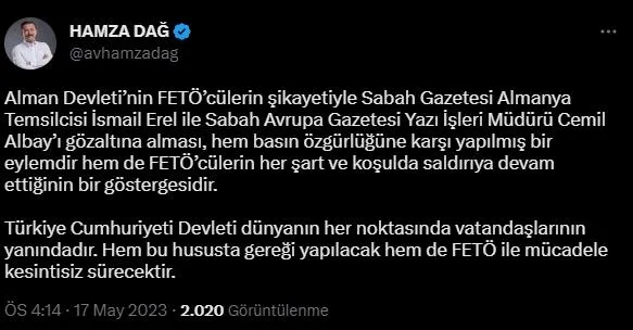 Almanya'da seçim ayarlı operasyon! FETÖ'cüler şikayet etti A Haber muhabiri ve Sabah Avrupa Yazı İşleri Müdürü gözaltına alındı saatler sonra serbest bırakıldı-8