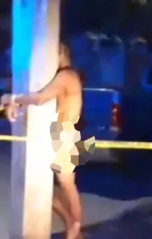 Çırılçıplak direğe bağladılar!