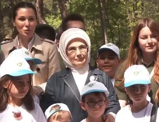 Emine Erdoğan Kızılcahamam’da gençlerle çevre yürüyüşüne katıldı
