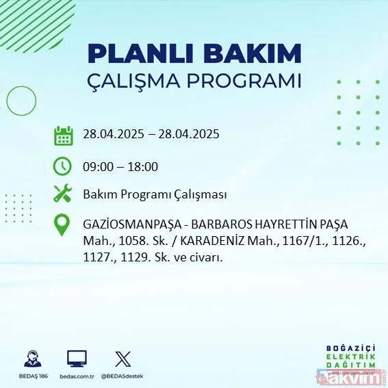 İSTANBUL ELEKTRİK KESİNTİSİ: BEDAŞ 28 Nisan 2025 Pazartesi elektriklerin gideceği ilçeleri duyurdu - 35