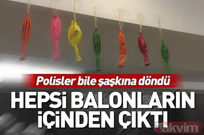 İstanbul’da balonların içine gizlenmiş uyuşturucu ele geçirildi