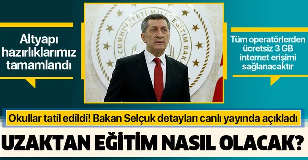 Son dakika: Milli Eğitim Bakanı Selçuk eğitimde alınacak 'koronavirüs' tedbirlerini açıkladı: Uzaktan eğitim...