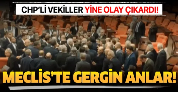 Meclis’te kavga! CHP’liler AK Partililerin üzerine yürüdü