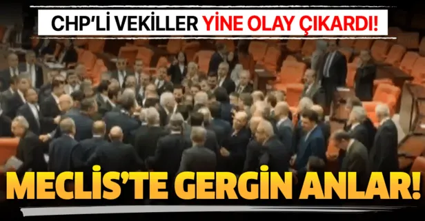 Meclis'te kavga! CHP'liler AK Partililerin üzerine yürüdü