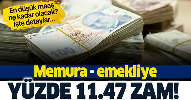 Memura-emekliye yüzde 11.47 zam