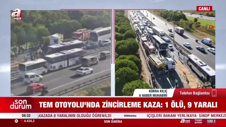 TEM Otoyolu’nda zincirleme kaza: 1 ölü, 9 yaralı
