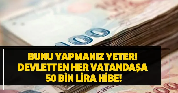 Devletten her vatandaşa 50 bin lira hibe!