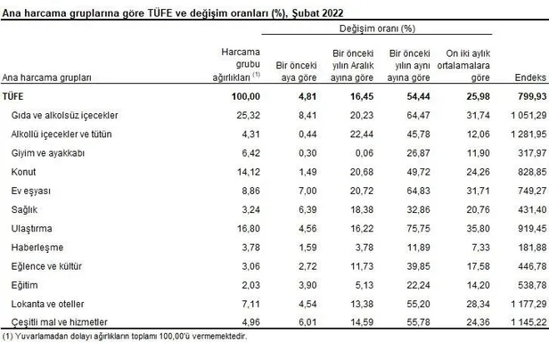 Son dakika: Enflasyon şubatta yüzde 4,81 artarken yıllık bazda yüzde 54,44 oldu! En yüksek artış hangi ürünlerde?-5