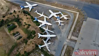 Atatürk Havalimanı’ndaki uçak mezarlığı böyle görüntülendi