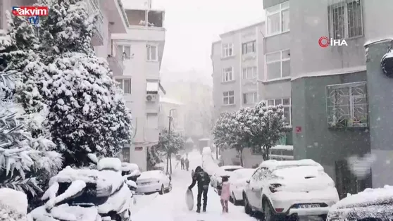 Beşiktaş karla kaplandı