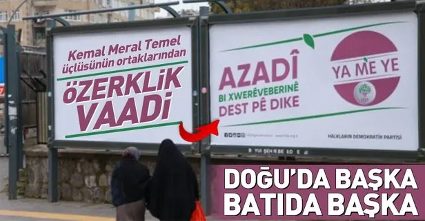 Zillet İttifakı’nın ortağı HDP’den özerklik afişi