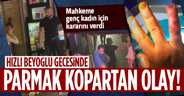 Gece kulübünde güvenliğin parmağını koparan kadın için karar verildi