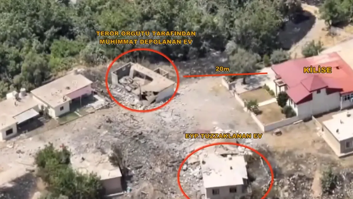 MSB görüntüleri yayınladı: PKK'nın Irak'ın kuzeyindeki mühimmat deposuna dönüştürdüğü yerler imha edildi 11 terörist etkisiz hale getirildi