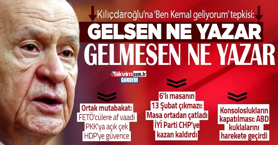 Kılıçdaroğlu’na Ben Kemal geliyorum tepkisi