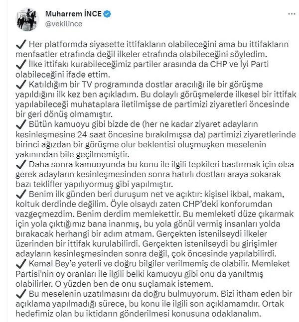 Kemal Kılıçdaroğlu Muharrem İnce'ye "adaylıktan çekil" teklifini götürdü mü? Muharrem İnce'den ve CHP'den flaş açıklamalar-5