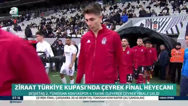 Ziraat Türkiye Kupası çeyrek final maçında Beşiktaş Konyaspor'u konuk ediyor!