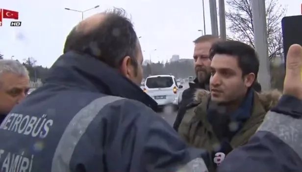 İBB çalışanından A Haber yayınına engel