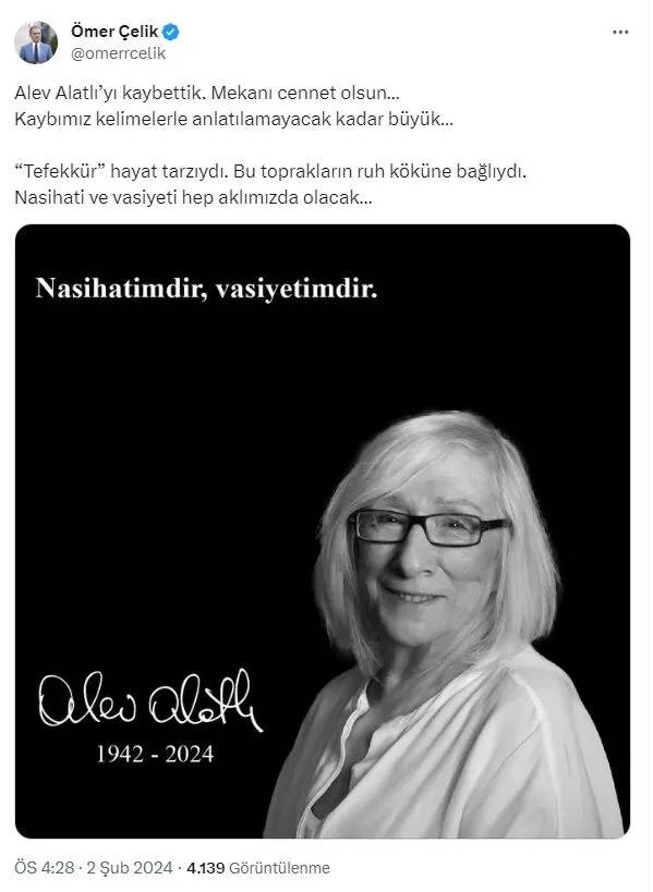Usta Yazar Alev Alatlı hayatını kaybetti! Hep yerli durdu... Filistin davasının sesi oldu-5