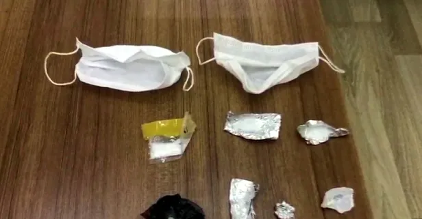 Akılalmaz olay! Kollarındaki maskeden uyuşturucu çıktı