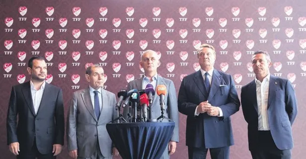 TFF Başkanı Hacıosmanoğlu, 4 büyük kulübün başkanı ile bir araya geldi