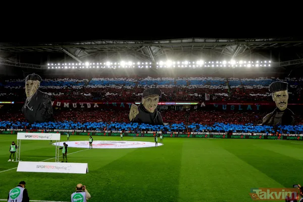 Trabzonspor - Beşiktaş derbisinde muhteşem koreografi! Büyük beğeni topladı... - 14