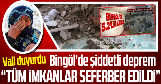 Bingöl'deki 5.2'lik depremin ardından Vali Kadir Ekinci'den açıklama: Sadece taş binalarda hasar mevcut