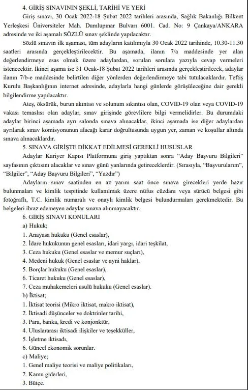Son dakika: Resmi Gazete'de yayımlandı! Sağlık Bakanlığı 40 müfettiş yardımcısı alacak-7