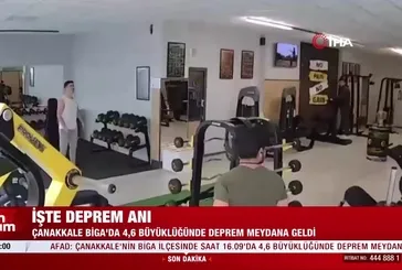 Çanakkale’deki deprem anı kamerada!