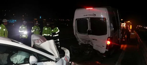 Yol ayrımını kaçırdı! Arkadan gelen araç çarptı