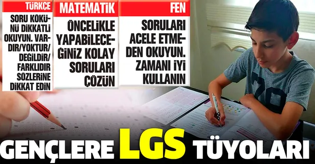 Gençlere LGS tüyoları: Dikkat kazandırır