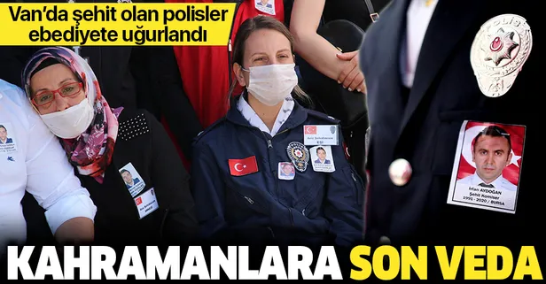 Van'da şehit olan kahraman polislere son veda-1