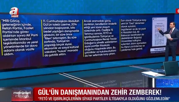 Raşit Aydın'ın Abdullah Gül'ün danışmanlığından istifa etmesi değerlendirildi: Muhalefeti bir arada tutan bir emir var