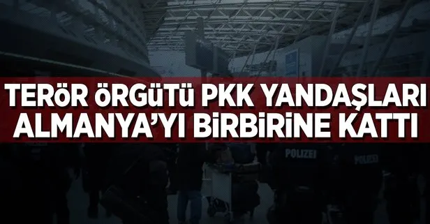 Terör örgütü PKK/YPG yandaşları Düsseldorf Havalimanı’nda olay çıkardı