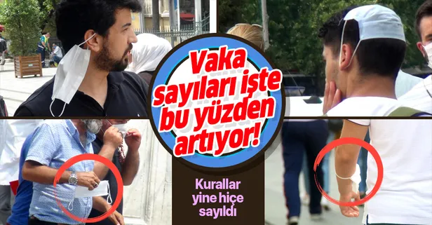 Taksim'de koronavirüs tedbirlerine uyulmadı! Artan vakalara rağmen maskeler ellerde