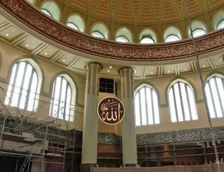 İbadete açılmasına sayılı günler kala Taksim'deki caminin içi drone ile görüntülendi