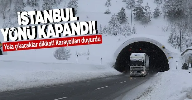 İstanbul-Ankara Otoyolu Bolu Dağı Geçidi ulaşıma kapatıldı