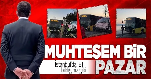 İstanbul pazar gününe İETT kazasıyla başladı! 3 yaralı