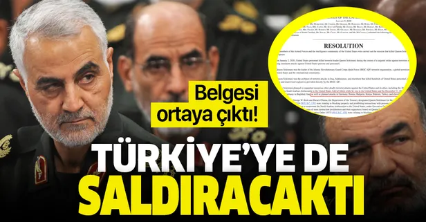 ABD Senatosu'na verilen önergede flaş iddia: Süleymani Türkiye'ye saldıracaktı
