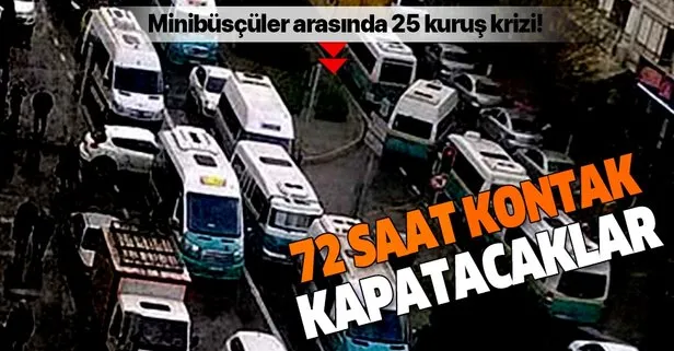 Tunceli’de minibüsçüler arasında 25 kuruş krizi! 72 saat kontak kapatma kararı!