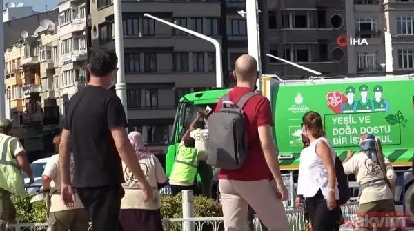 Taksim Meydanı'nda İBB işçileri birbirine girdi! Kürekle vurmaya çalıştı - 11