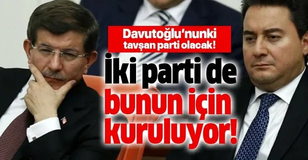 Ali Babacan ve Ahmet Davutoğlu bunun için parti kuruyor!
